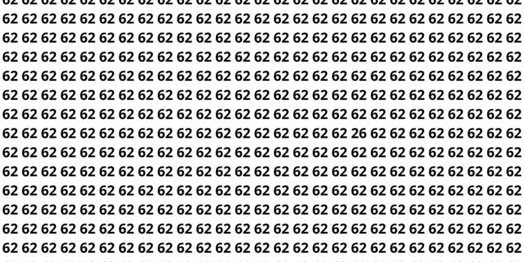 Encontre o número 26 entre vários 62 em apenas 5 segundos