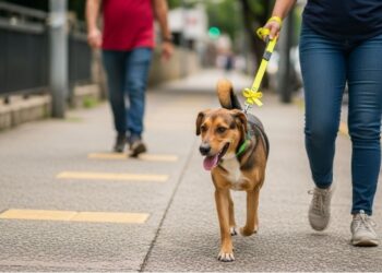 “Pensei que fosse apenas decoração”, mas a fita amarela na coleira do cachorro acaba sendo um sinal importante que você deve respeitar