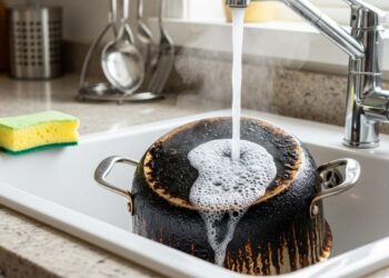 Nunca mais esfregue as panelas queimadas, com este truque fácil a remoção do óleo queimado é feita sem esforços