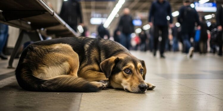 Cão abandonado na estação gera comoção na internet e acende alerta na população sobre o abandono de animais