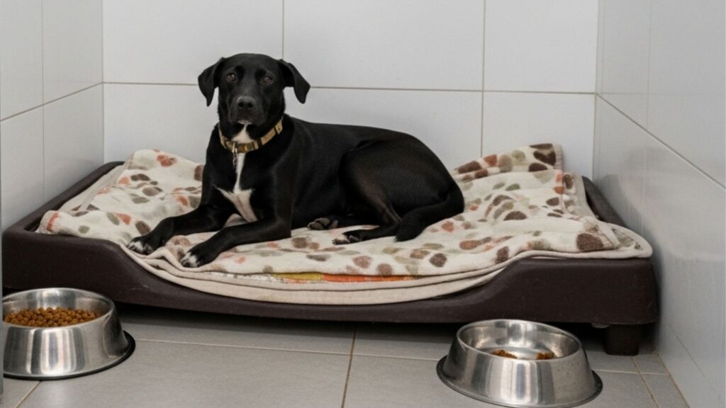 Uma cadela abandonada em um estacionamento com um bilhete preso à coleira é acolhida por um abrigo que também tem uma mensagem para sua dona