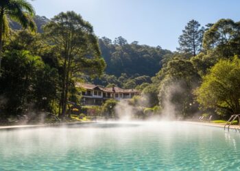 Uma cidade no interior de São Paulo conhecida pelas águas termais usadas para relaxamento e saúde