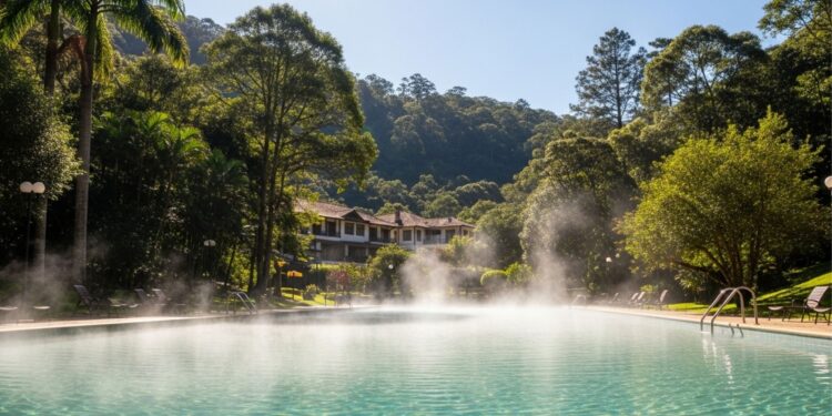 Uma cidade no interior de São Paulo conhecida pelas águas termais usadas para relaxamento e saúde