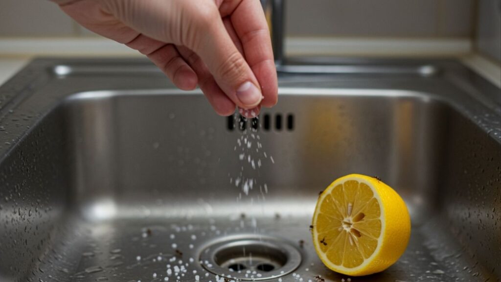 Formigas não voltarão ao ralo da pia: limão espremido e sal bloqueiam o acesso