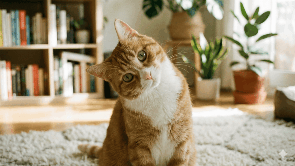 gato inclinando a cabeça