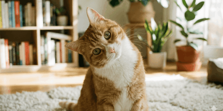 gato inclinando a cabeça