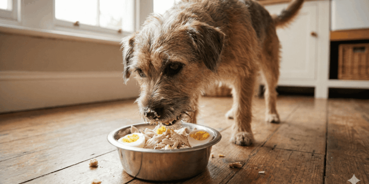 Dar frango com ovo cozido ao cachorro: com que frequência e por que veterinários recomendam