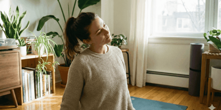 alongamento no pescoço