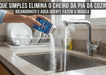 Cheiro ruim na pia da cozinha vira incômodo diário e solução com bicarbonato é mais simples do que parece