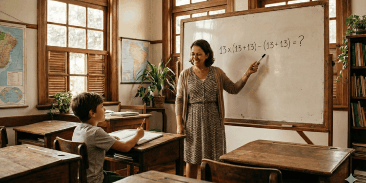 Qual é o resultado de 13 x (13 + 13) – (13 + 13)? Só quem entende de aritmética acerta