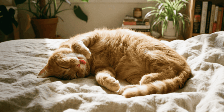 Por que alguns cães e gatos deixam a língua pra fora enquanto dormem?