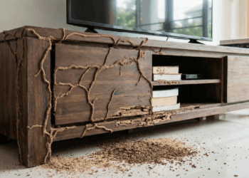 cupim no móvel de casa