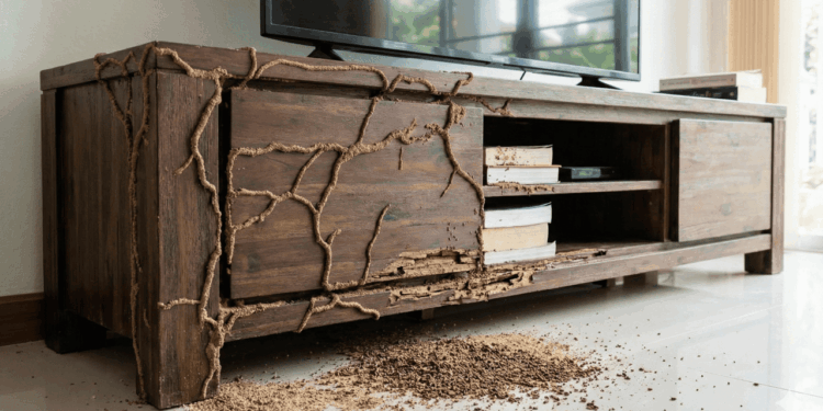 cupim no móvel de casa