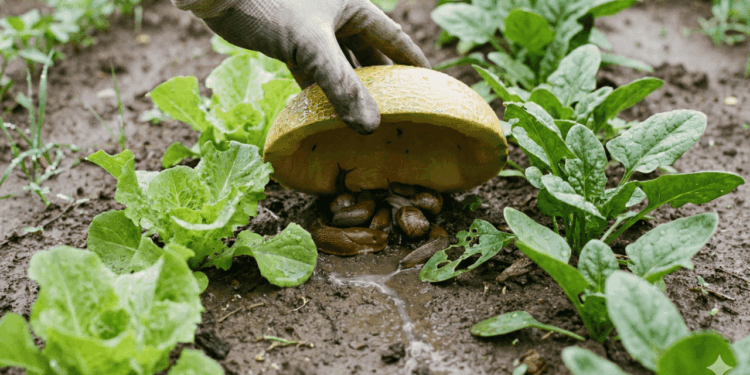 Aprenda a usar cascas de melão para acabar com as lesmas na sua horta de forma natural e sem venenos