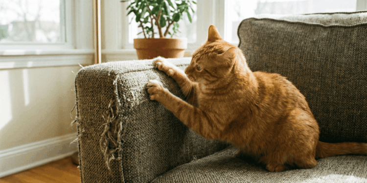 O que significa quando seu gato arranha os móveis?