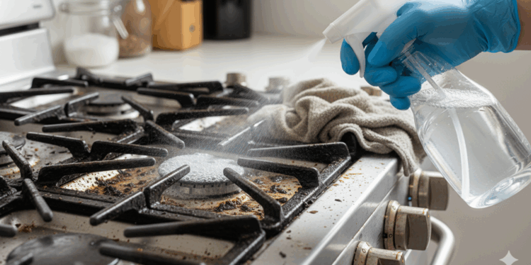 Antes do desengordurante caro tente este método caseiro com vinagre para limpar seu fogão