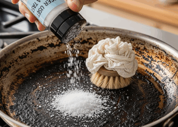 Truque com sal promete limpar frigideira queimada, mas exige cuidado