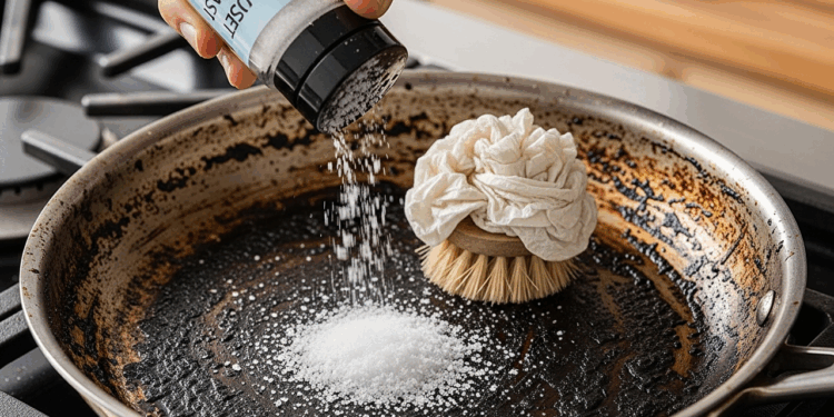 Truque com sal promete limpar frigideira queimada, mas exige cuidado