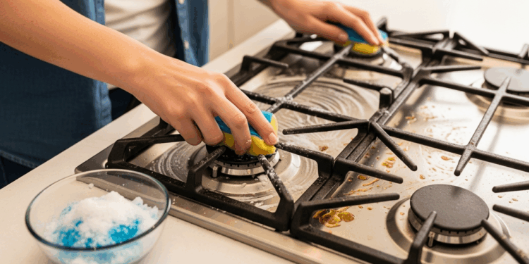 Dois ingredientes da sua cozinha que ajudam a remover gordura do fogão facilmente