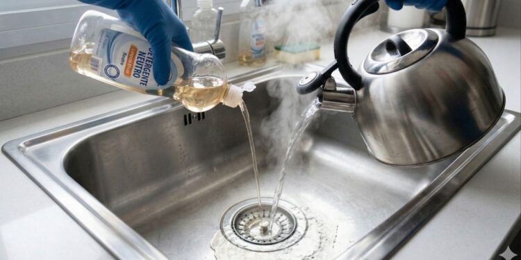 O jeito mais simples de impedir gordura grudada no ralo da cozinha é jogar esses 2 ingredientes todo domingo à noite