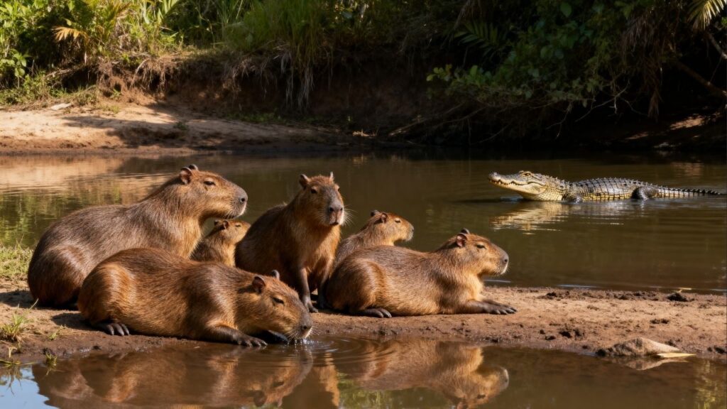 Por que jacarés ignoram capivaras mesmo sendo presas fáceis