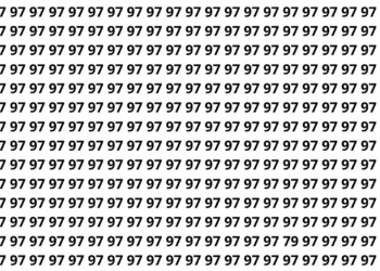 Encontre o número 79 entre vários números 97 em apenas 10 segundos neste desafio