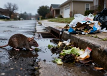 Ratos do esgoto estão invadindo quintais urbanos e roendo fios e tubulações por causa do acúmulo de lixo nas calçadas