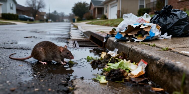 Ratos do esgoto estão invadindo quintais urbanos e roendo fios e tubulações por causa do acúmulo de lixo nas calçadas