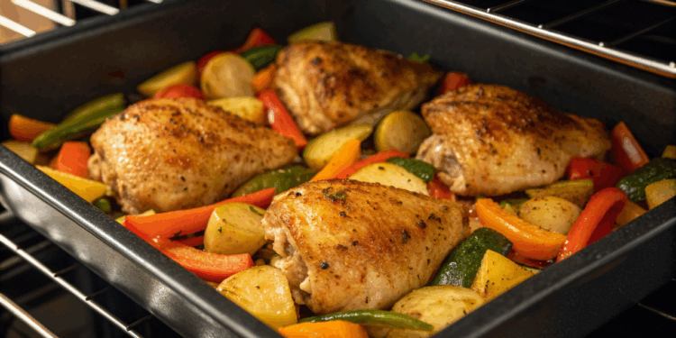 Frango com legumes, receita prática e deliciosa fica pronta em 15 minutos sem bagunça