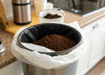 Como eliminar o mau cheiro de lixo da sua cozinha usando café usado no dia a dia