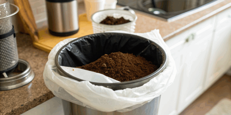 Como eliminar o mau cheiro de lixo da sua cozinha usando café usado no dia a dia