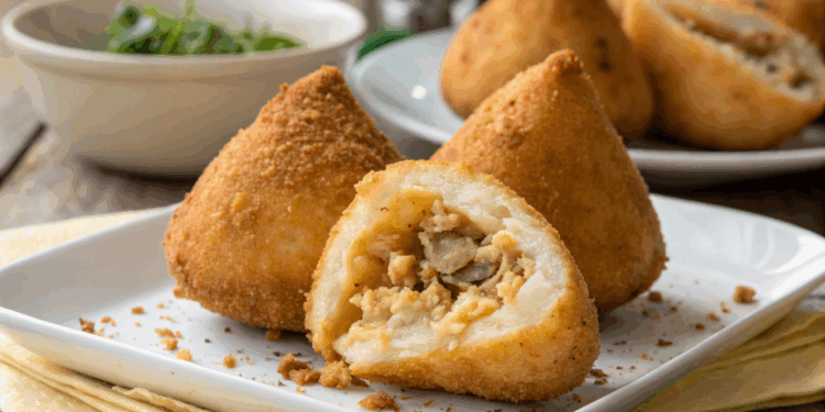 Massa de coxinha caseira pronta em 10 minutos, receita fácil para 50 porções