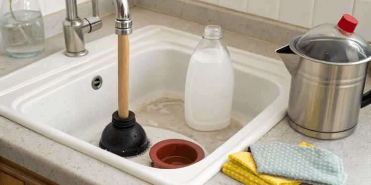 Como desentupir pia  com bicarbonato sem danificar canos com produtos químicos