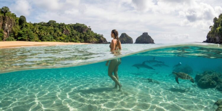 O paraíso pernambucano onde os brasileiros acordam com golfinhos mergulham com tartarugas e veem o mar mudar de cor