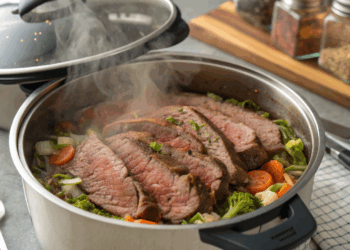 Sem água e sem erro, a receita de fraldinha na pressão que desmancha no prato