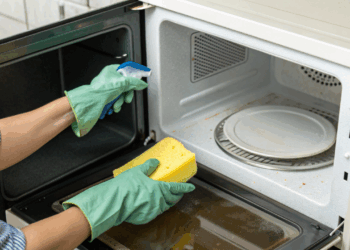 Como vinagre e limão podem salvar seu micro-ondas com sujeira encrostada