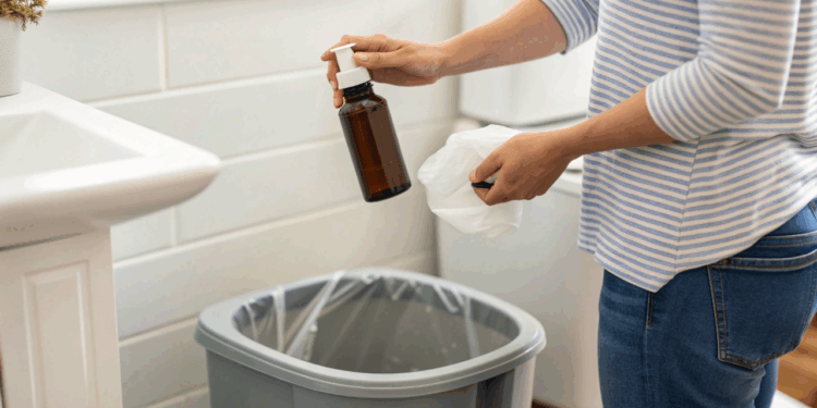 Sacos plásticos e bicarbonato: como essas mudanças deixam o lixo do banheiro sem cheiro