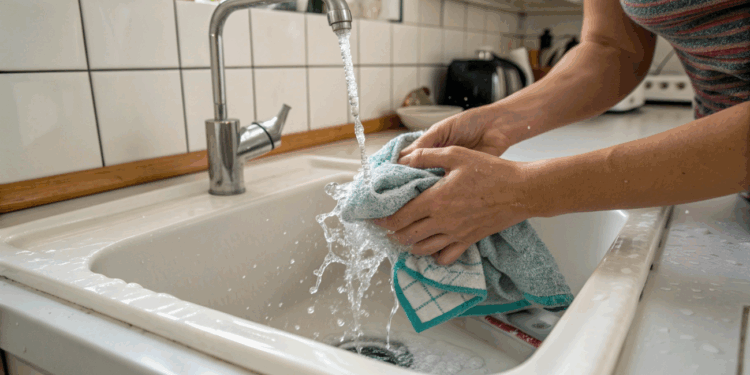 Paninho da pia sempre fedido? Saiba como limpar ele e evitar acumulo de bactérias na sua cozinha