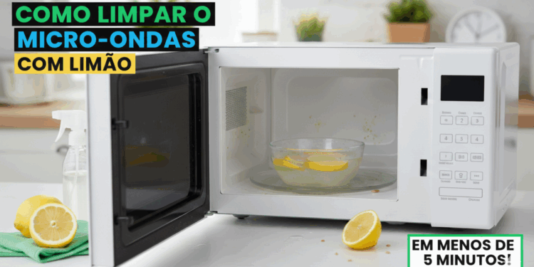 Como limpar o micro-ondas com limão e remover gordura em minutos