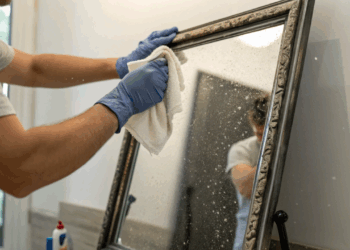 Cansado de ver manchas no seu espelho? Truque sem álcool  usado em hotel resolve isso