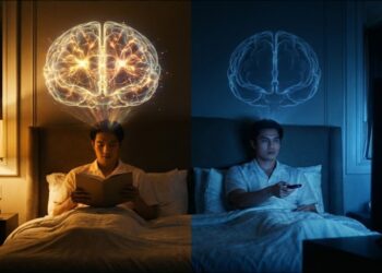 Segundo a psicologia, as pessoas que leem antes de dormir todas as noites têm um cérebro fundamentalmente diferente das pessoas que assistem à televisão.