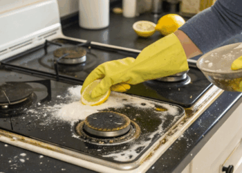 Antes do desengordurante, use o truque com limão e sal que ajuda a soltar gordura