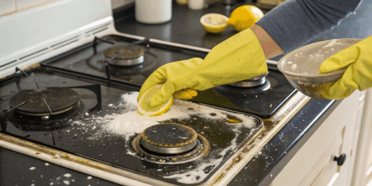 Antes do desengordurante, use o truque com limão e sal que ajuda a soltar gordura