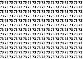 37 camuflado entre 73, você consegue encontrá-lo em 5 segundos?