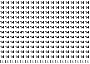 Encontre o número oculto entre dezenas de 14 e junte-se aos 25% que conseguem