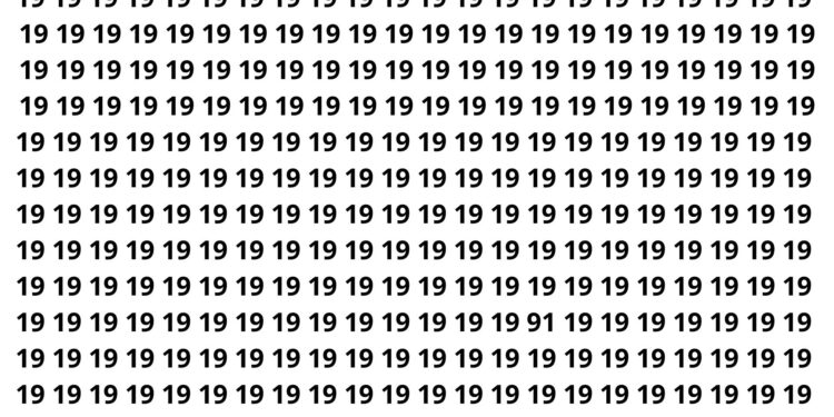 Apenas 5 em cada 20 pessoas conseguem localizar o número em 5 segundos