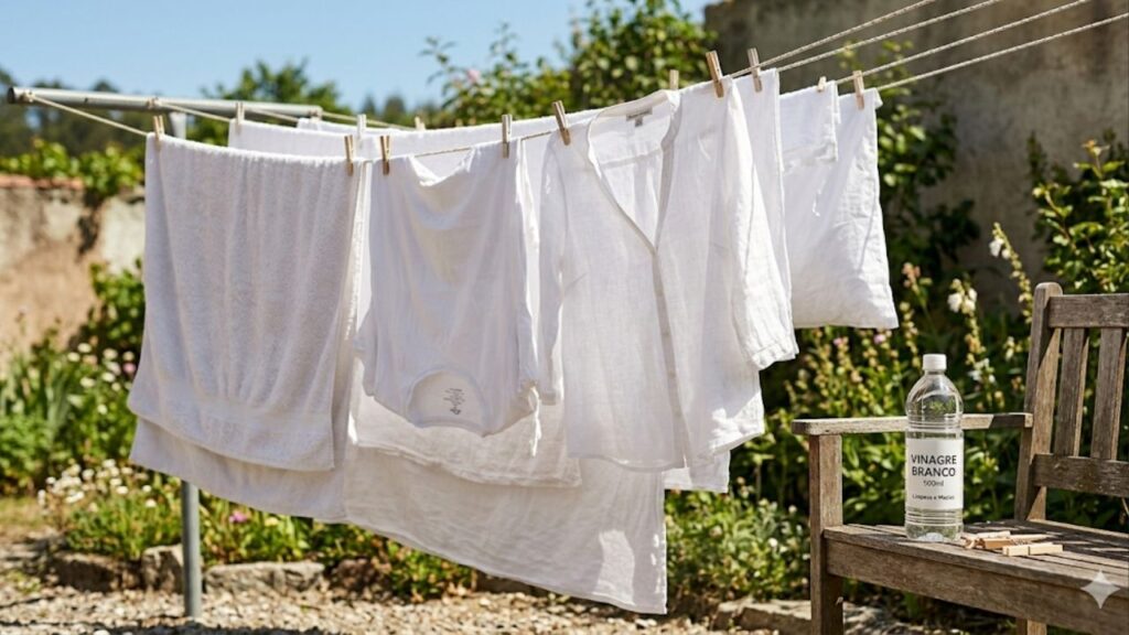 Adicione duas colheres de sopa à água e as roupas brancas ficarão como novas: o amarelado e a sujeira desaparecerão na lavagem