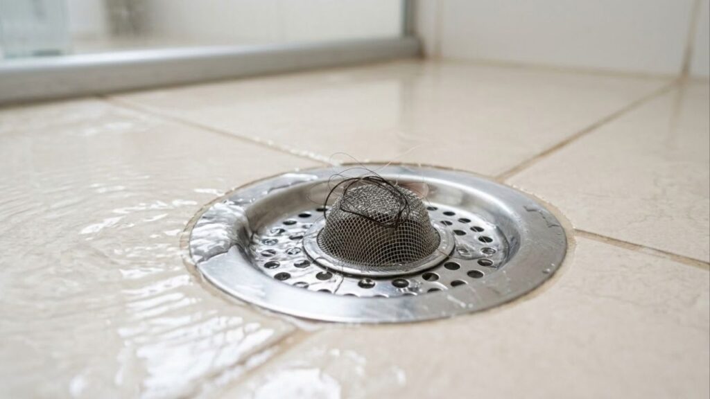 Como limpar o ralo do banheiro e remover o mau cheiro usando o truque do bicarbonato com água quente