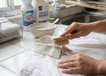 Como recuperar camisa branca que ficou amarelada na gola com o tempo usando uma solução simples