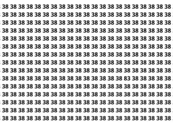 Consegue achar o número 83 escondido entre dezenas de 38 em apenas 5 segundos?